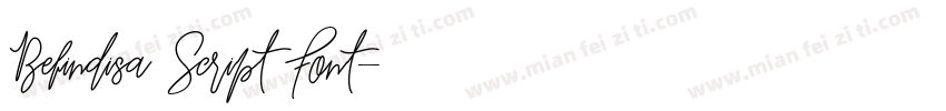 Befindisa Script Font字体转换